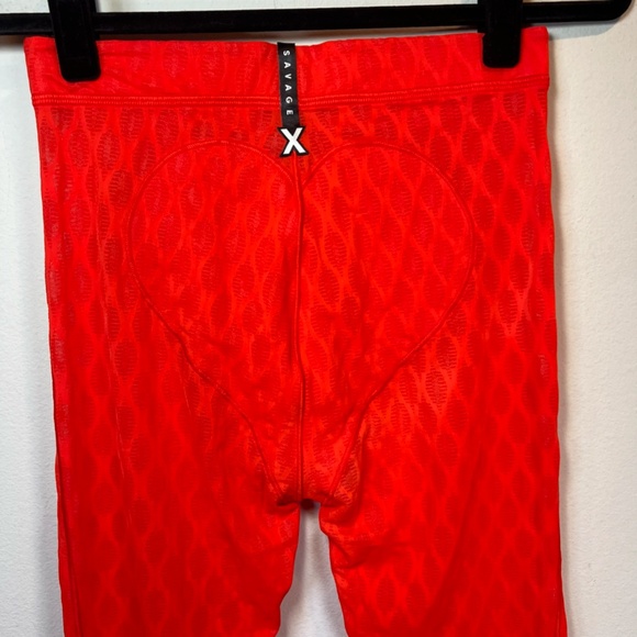 Savage X Fenty Women's Run 2 You High Waist Mesh Leggings Fire Engine Red Medium - Picture 11 of 16